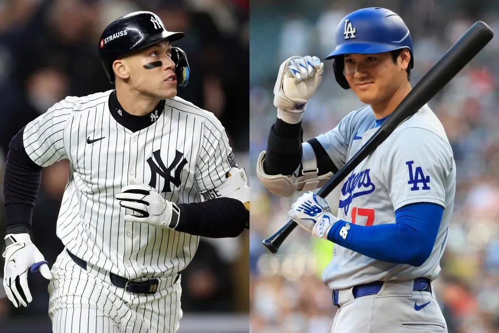 Yankees and Dodgers players