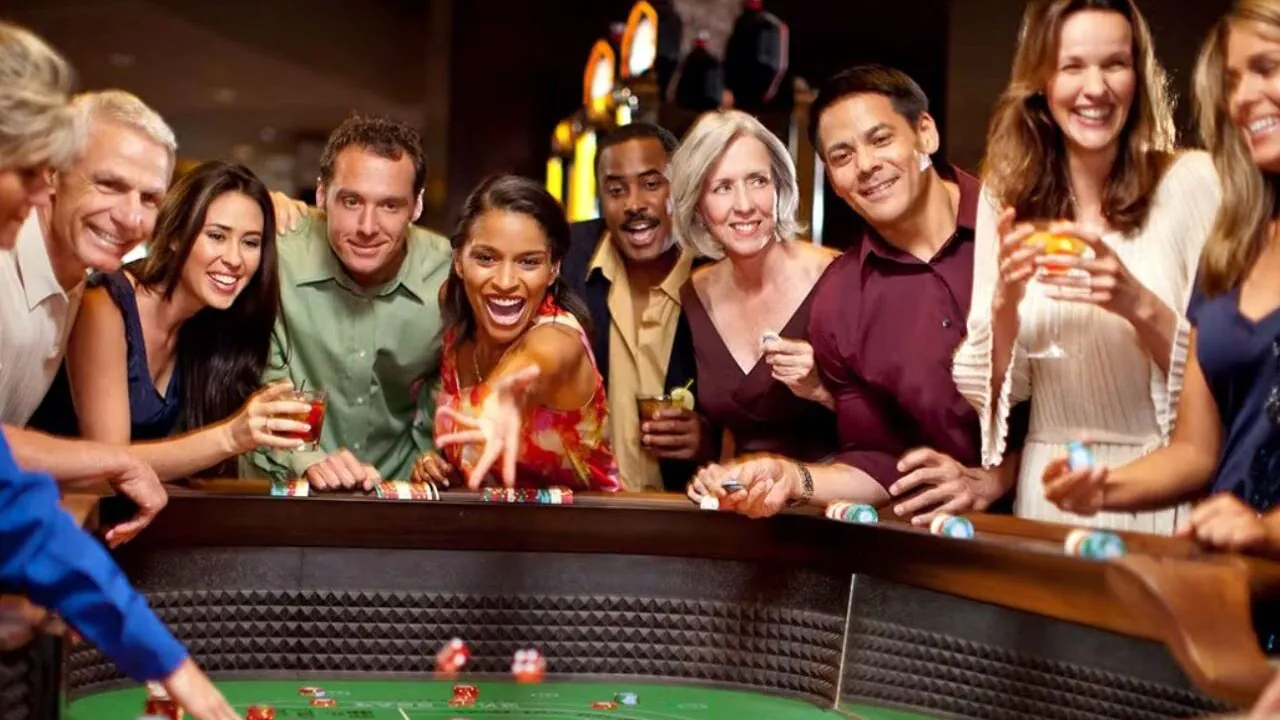 people playing in casino
